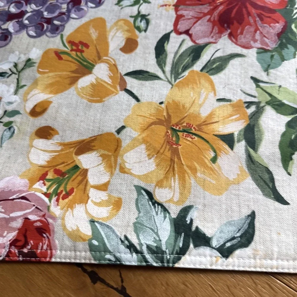 Vintage‎ Floral Placemats Victorian Dinnerware Tableware Dining set of 4